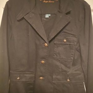 Lauren black denim blazer
